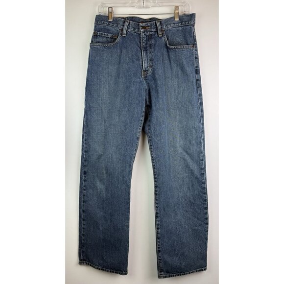 Vtg Eddie Bauer Classic Fit Blue Jeans Premium Denim Medium Wash Size 32x32 - Picture 1 of 12